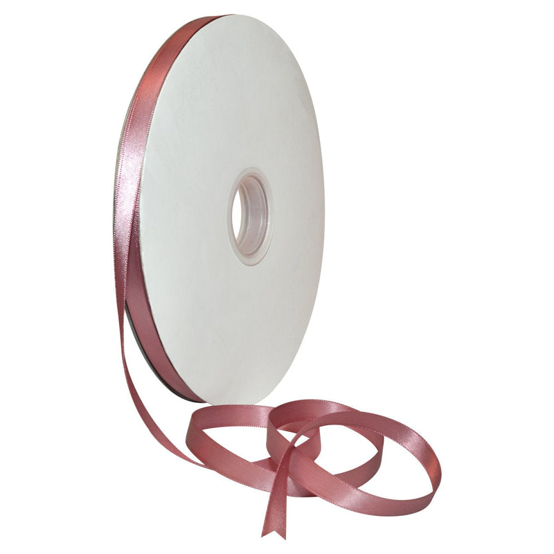 Morex Ribbon 08809/00-165 Polyester Double Face Satin, 3/8" x 100 yd., Rosy Mauve