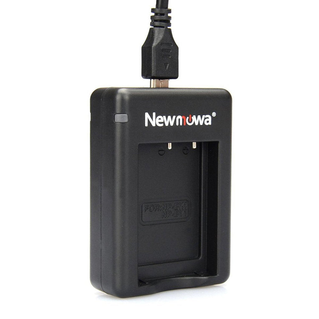 Newmowa Rapid Dual USB Charger for Sony NP-BX1/M8,NP-BY1 and Sony Cyber-Shot DSC-RX100, DSC-RX100 II, DSC-RX100M II, DSC-RX100 III, DSC-RX100 IV, DSC-RX100 V, DSC-RX100 VII, HDR-CX405