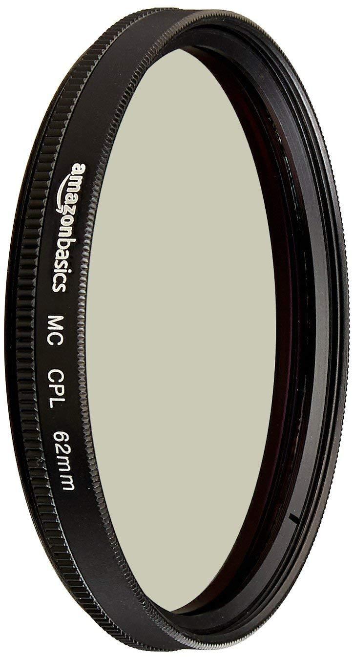 Amazon Basics Circular Polarizer Camera Lens Filter - 62 mm