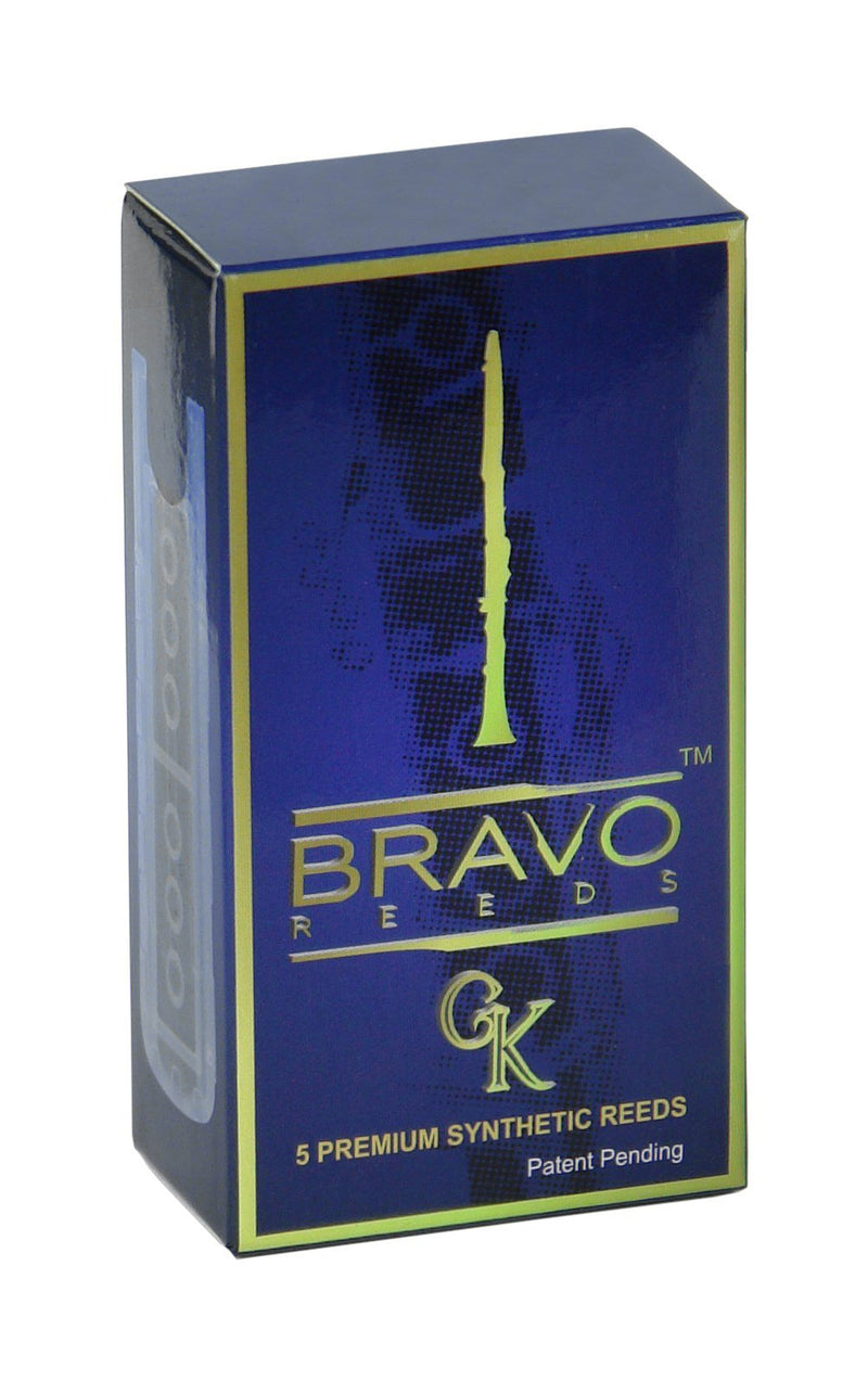 Bravo Synthetic Reeds for Bb Clarinet - Strength 1.5 (Box of 5), Model BR-C15 Clarinet Reed- Strength 1.5