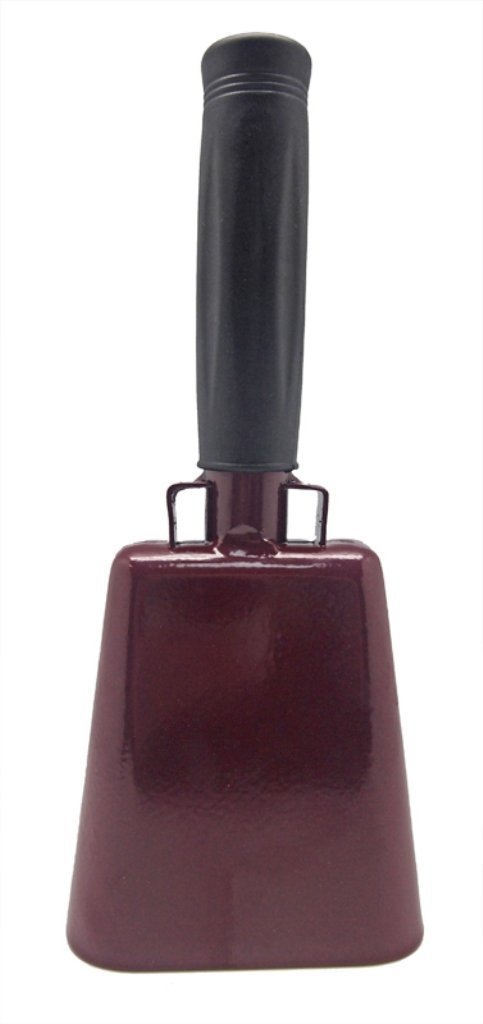 Toys+ 6.1 Inch Cowbell with Handle Maroon