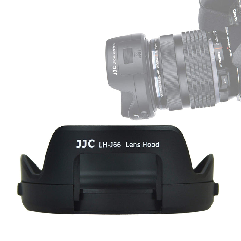 JJC LH-J66 Reversible Dedicated Bayonet Lens Hood for Olympus M. Zuiko Digital ED 12-40mm f/2.8 PRO Lens, Replacement of Olympus LH-66 Lens Hood for Olympus12-40mm f2.8