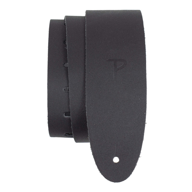 Perri’s Leathers Ltd.- Guitar Strap– Basic Leather- Adjustable- for Acoustic/Bass/Electric Guitars Black 2.5"