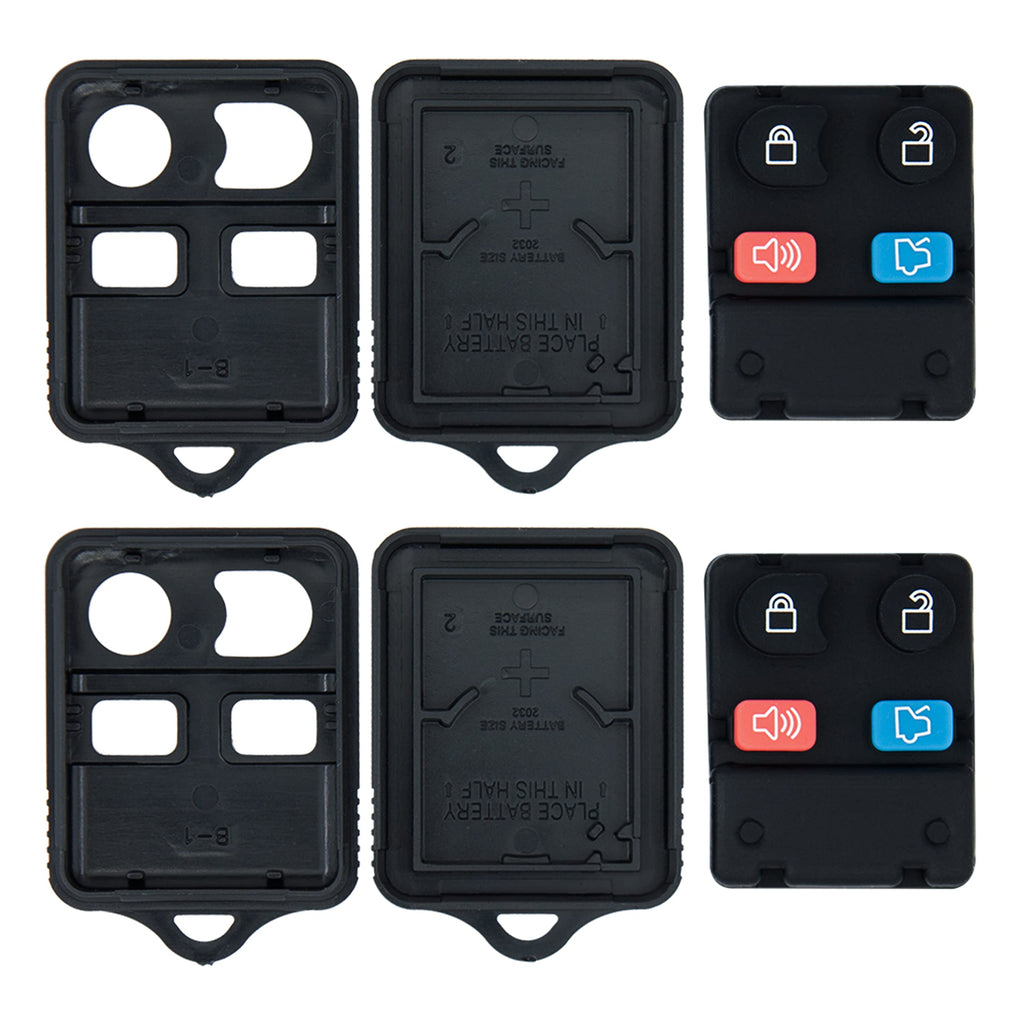Keyless2Go Replacement for New Shell Case and 4 Button Pad for Remote Key Fob with FCC ID Protection CWTWB1U345 - Shell Case Protection (2 Pack) 2 Pack
