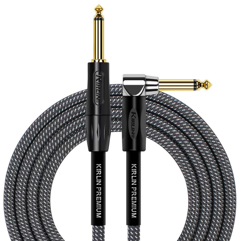 [AUSTRALIA] - KIRLIN Cable IWB-202BFGL-10/CA 10-Feet Premium Plus Instrument Cable, Carbon Gray Woven Jacket 10 feet 