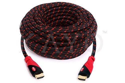 4K UHD HDMI Cable 50 Feet, High Speed HDMI 2.0 Ultra HD Cord, Supports 4K 60Hz, 1440P 120Hz, HDCP 2.2 and ARC, 24AWG+Free Cable Tie (50FT) 50FT