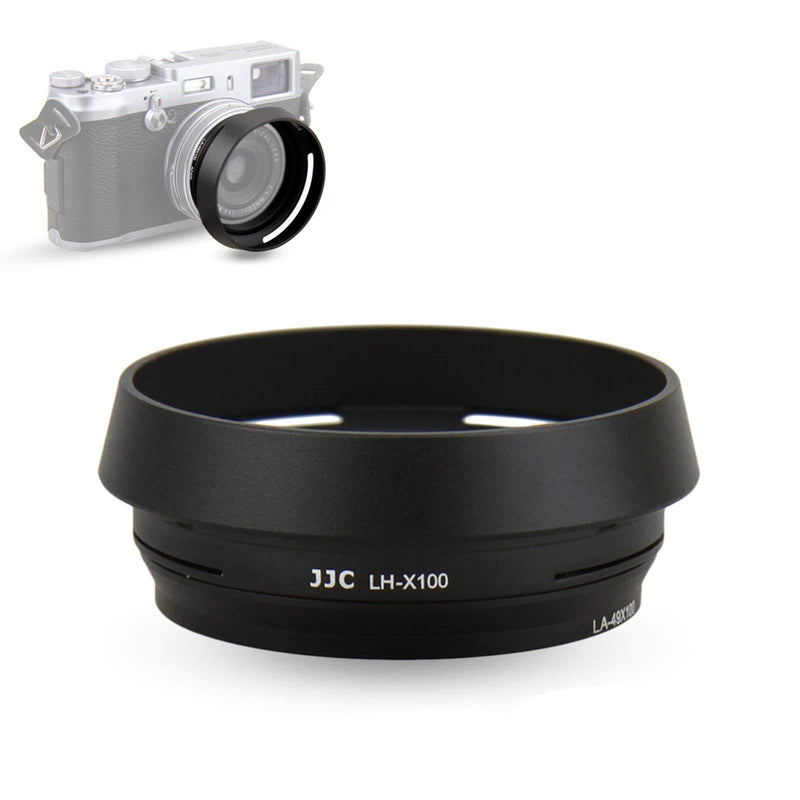 JJC Metal Lens Hood Shade Protector with 49mm Filter Adapter Ring for Fujifilm Fuji X100V X100F X100T X100S X100 X70 Replaces Fujifilm LH-X100 Lens Hood & AR-X100 Filter Adapter Ring/Black