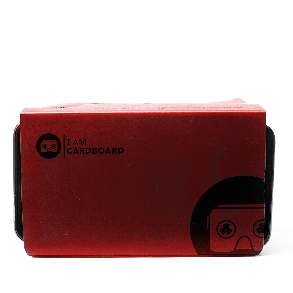 I AM CARDBOARD VR Box | The Best Google Cardboard Virtual Reality Viewer for iPhone and Android | Google Cardboard v2 Headset Inspired | Small and Unique Travel Gift Under 20 Dollars (Red) Red