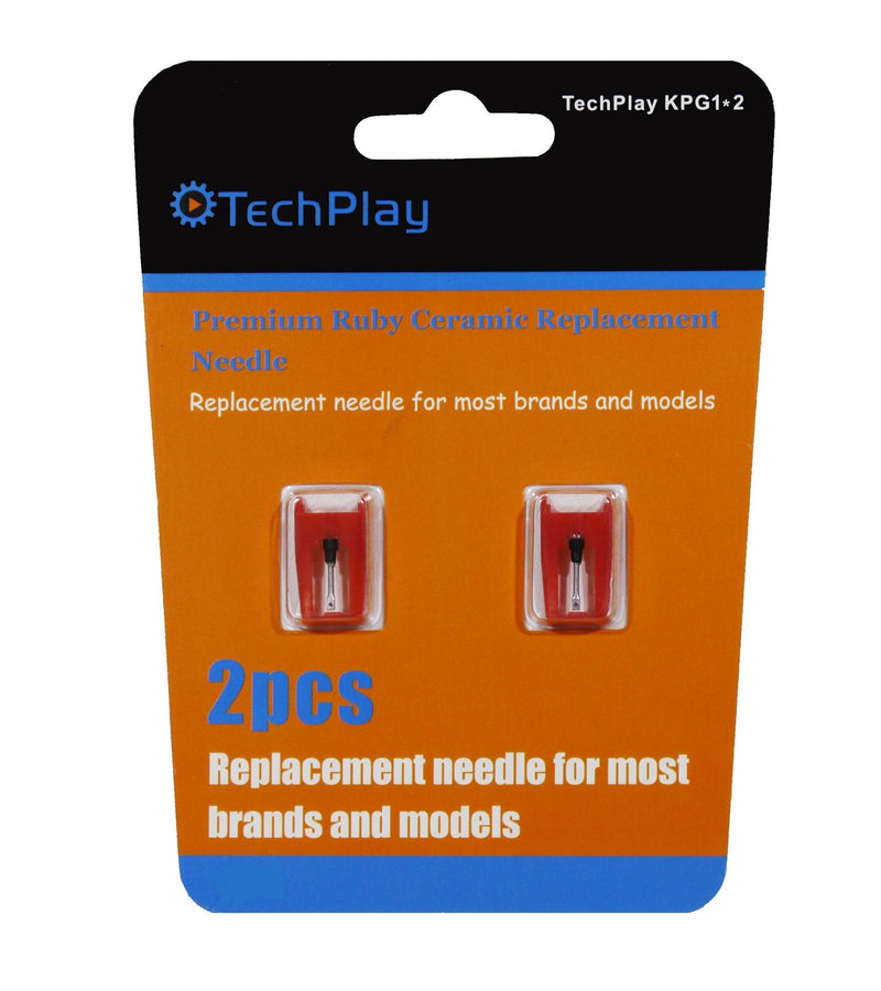 [AUSTRALIA] - TechPlay pack of 2, Roby ceramic needle for Turntables (2 pack Red) 