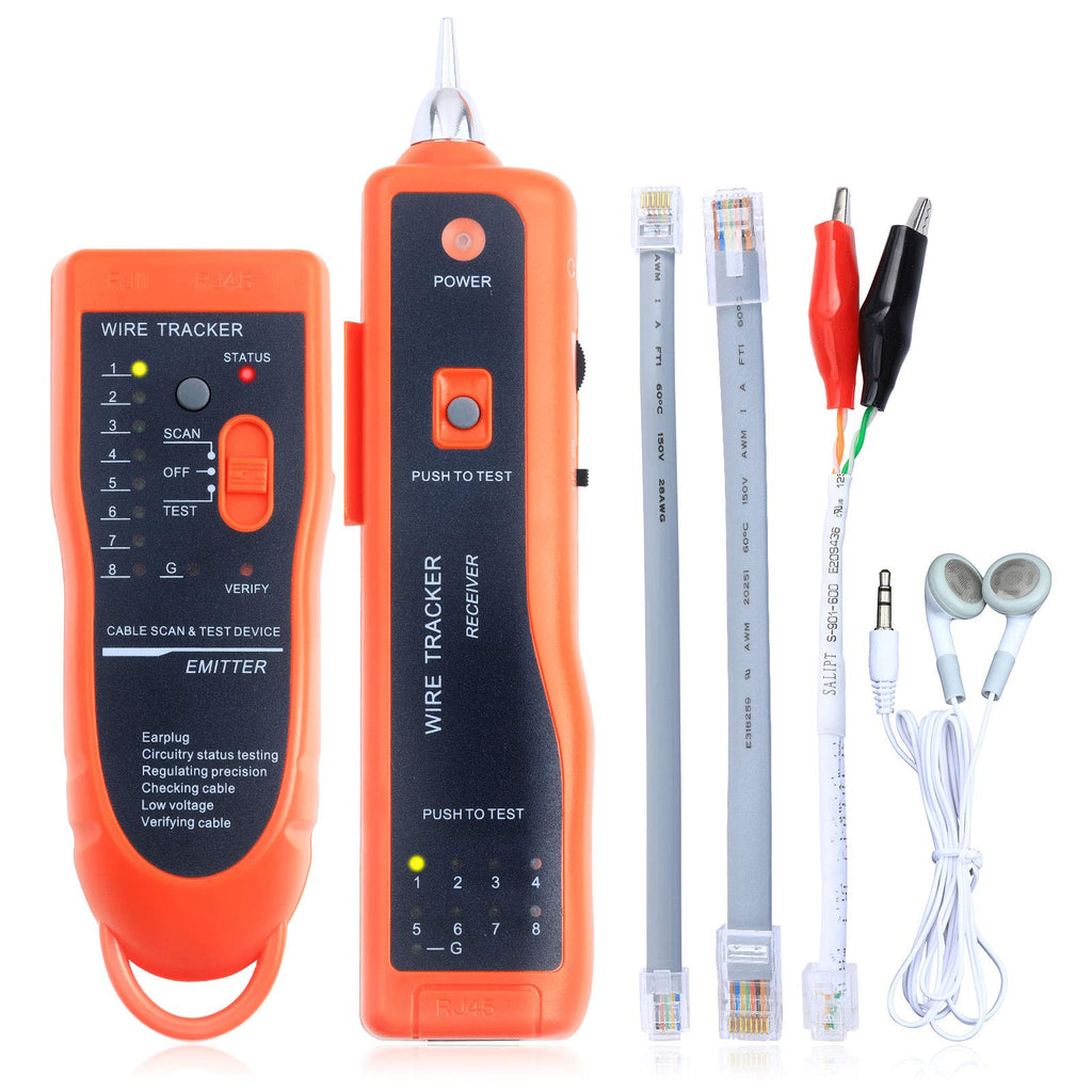 Network Cable Tester Telephone Line Cable Tracker Wire Tracer Test Rj45 Rj11 Cat5 Cat6 Ethernet LAN Network Cables