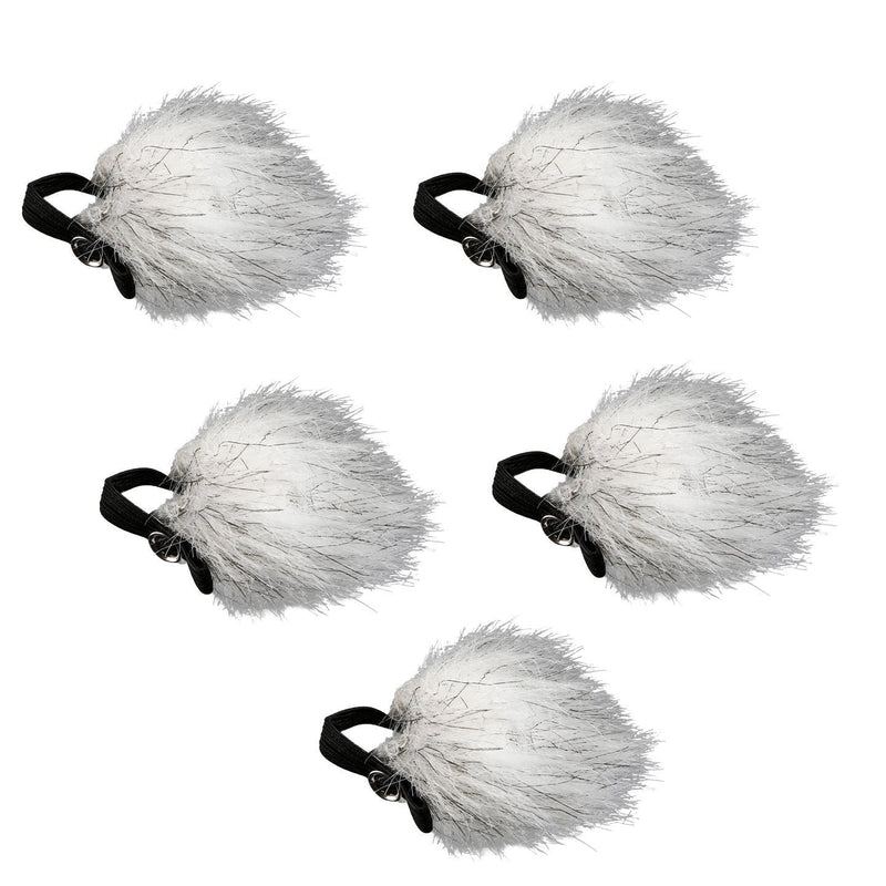 [AUSTRALIA] - Movo WS10n 5 Pack Universal Furry Lavalier Microphone Windscreen Muff for Movo, Shure, Rode, and 8-13 mm Lapel Mics Light Gray 