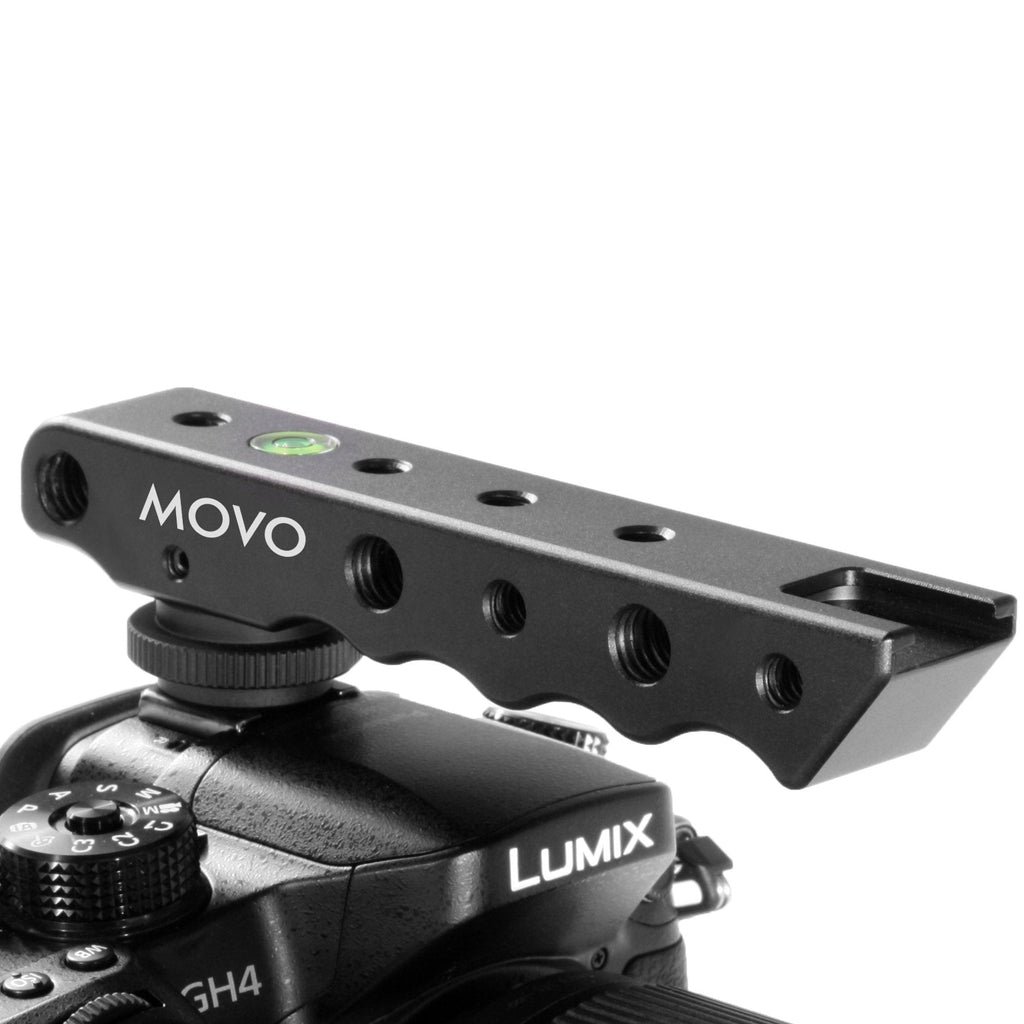 Movo Photo SVH6 Video Stabilizing Top Handle & Cold Shoe Extender for Canon EOS, Nikon, Olympus & Pentax DSLR Cameras