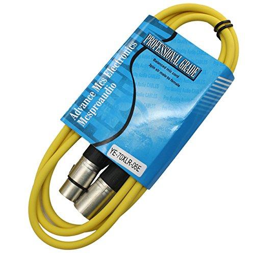 [AUSTRALIA] - MCSPROAUDIO 15 foot Male to Female XLR microphone cable (Yellow) Yellow 