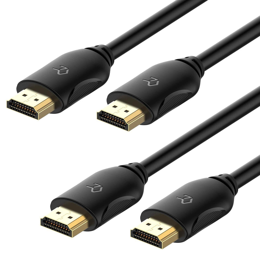 Rankie HDMI Cable, High-Speed HDTV Cable, Supports Ethernet, 3D, 4K and Audio Return, 2 Pack, 6ft