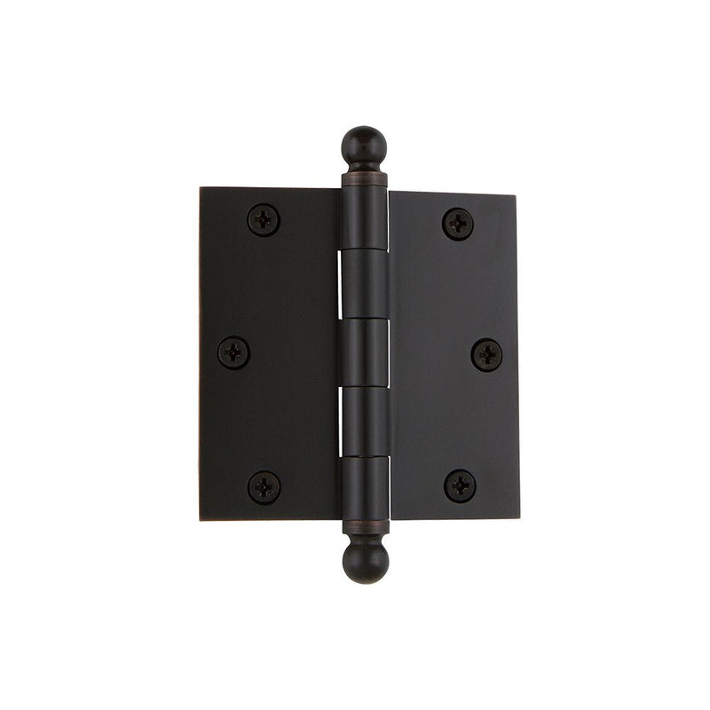 Grandeur Hardware 808993 3.5" Ball Tip Residential Hinge with Square Corners, 3.5" x 3.5", Timeless Bronze 3.5" x 3.5"