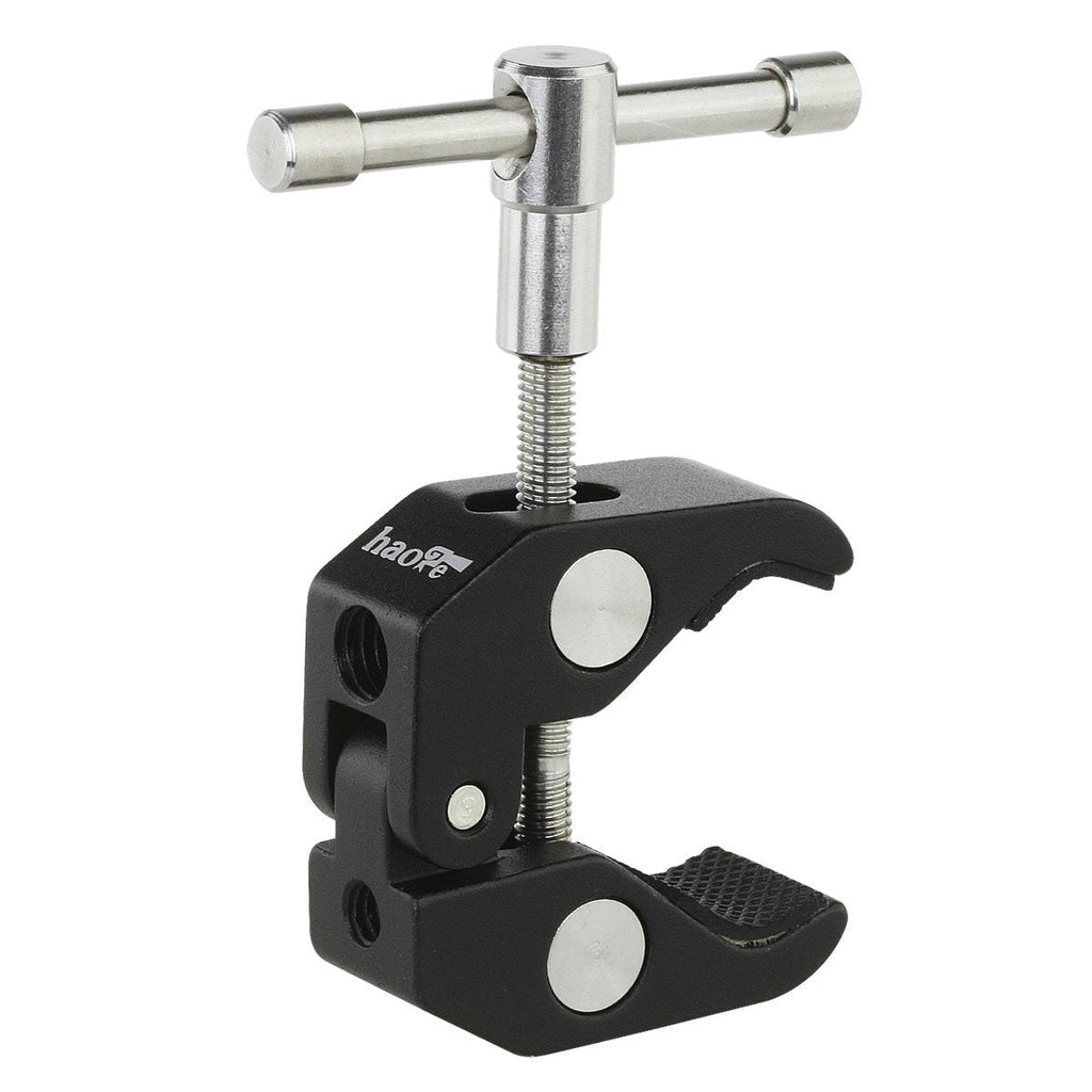 Haoge Large Super Clamp with 1/4" 3/8" Screw Thread for LCD Monitor DSLR Camera DV Tripod Clip-02