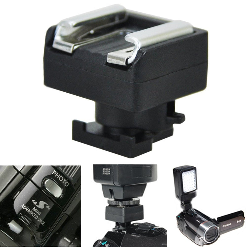 JJC Mini Advanced Shoe to Universal Shoe Adapter Converter Microphone Flash Light Holder for Canon Camcorder VIXIA HF G40 G21 G30 G20 GX10 M56 M52 M30 M31 M32 M300, HF S20 S21 S100 S200, HF200 HF20 21