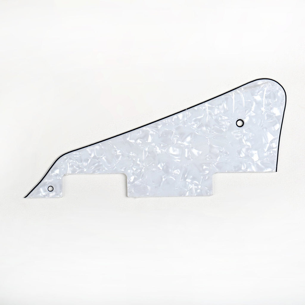 Musiclily Electric Guitar Pickguard Compatible with USA Les Paul Modern Style, 4Ply White Pearl Pearl White