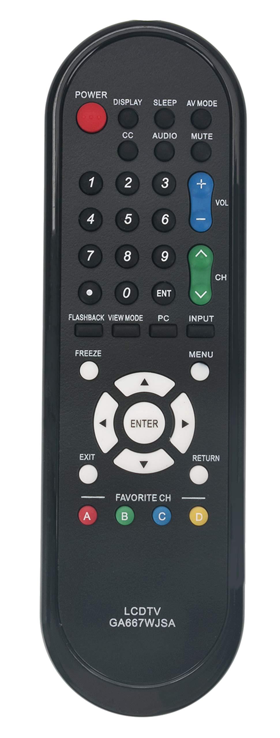 New GA667WJSA RRMCGA667WJSA Replaced Remote Fit for Sharp TV LC-32D44 LC-32D44U LC-32D47 LC-32D47U LC-32D47UA LC-32D47UN LC-32D47UT LC-32D49 LC-32D49U LC-32M44 LC-32M44l LC-32SB21 LC- 32SB21U