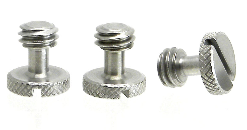 Steel Screws 3/8" Tripod Quick Release QR Plate Camera Flathead Slot Stainless SS Ideal for Manfrotto/Sachtler (3)