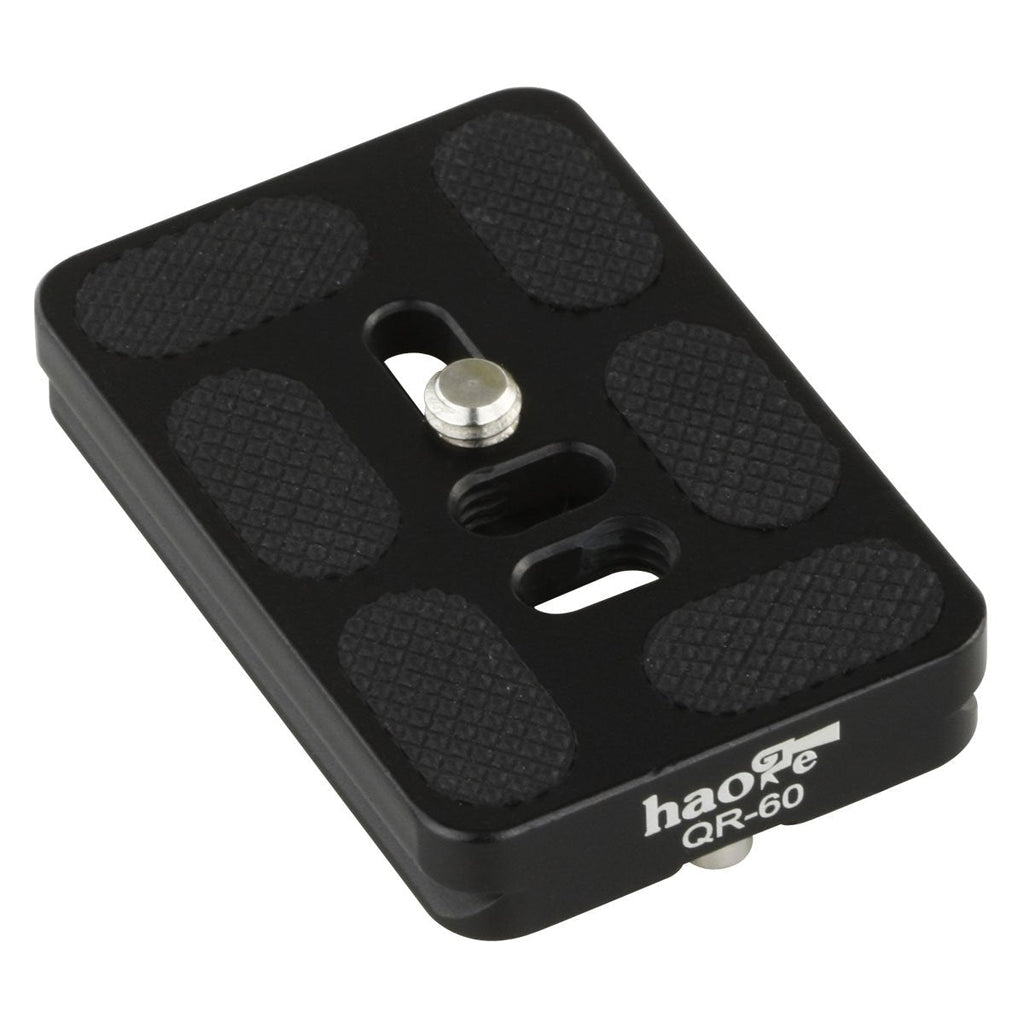 Haoge 60mm QR Quick Release Plate with D-Ring Screw Fits Arca-Swiss Standard for Tripod Ball Head Clamp Camera Lens