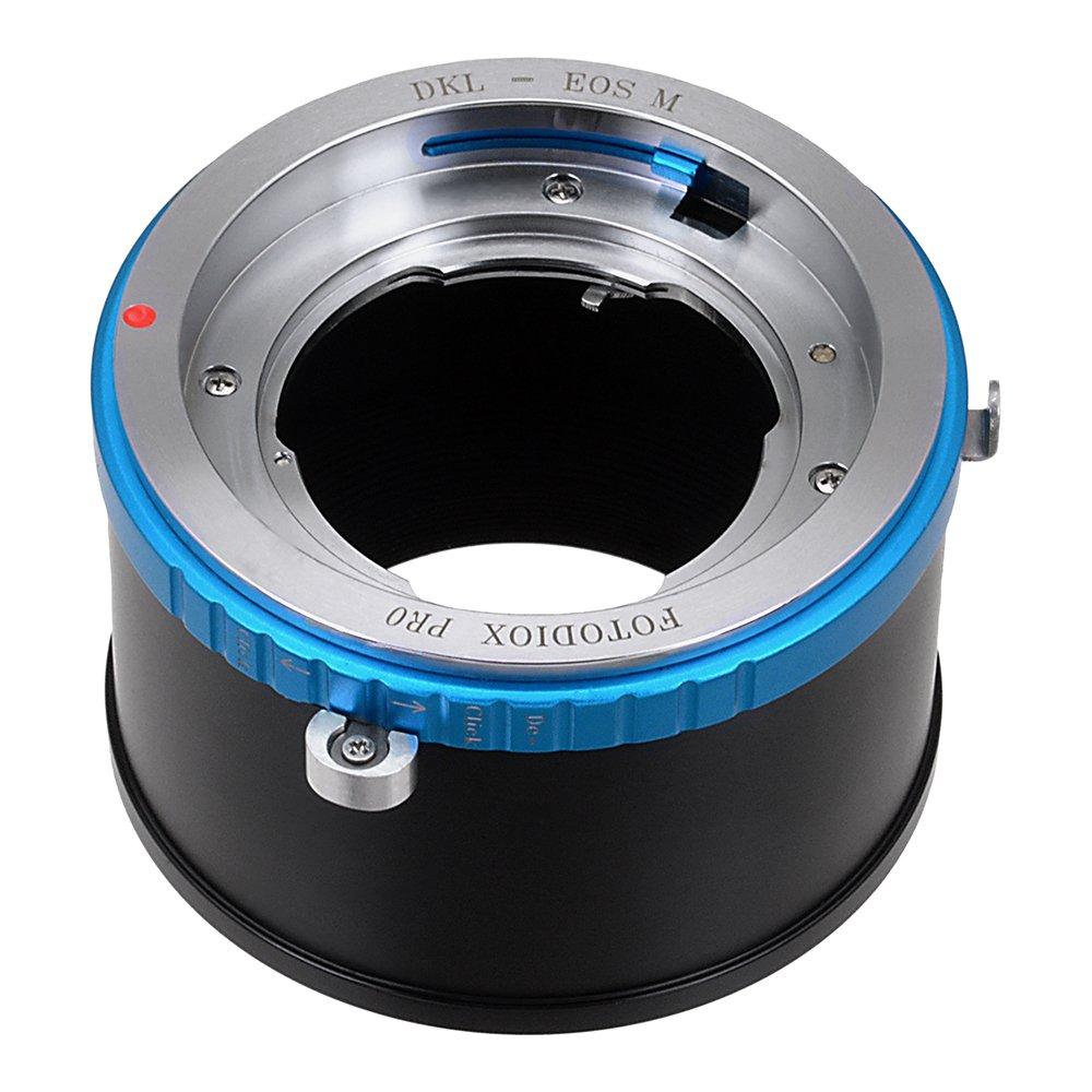 Fotodiox Pro Lens Mount Adapter with Aperture Control Ring - Deckel-Bayonett (Deckel Bayonet DKL) Mount Lenses to Canon EOS M (EF-m Mount) Camera Bodies; fits EOS M, M2 Digital Mirrorless Camera Contax/Yashica