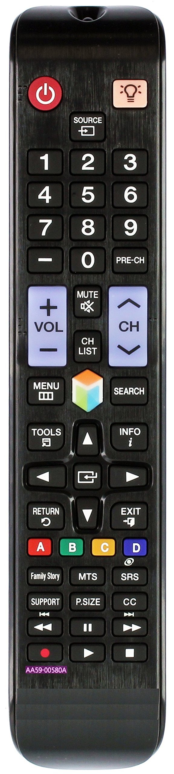 AA59-00580A Replace Remote Fit for Samsung UN32EH5300 UN32EH5300F UN32EH5300FXZA UN40EH5300F UN40ES6100F UN40ES6100FXZA UN40ES6150F UN46ES6100F UN46ES6150 UN46ES6150F UN50EH5300 LCD LED TV