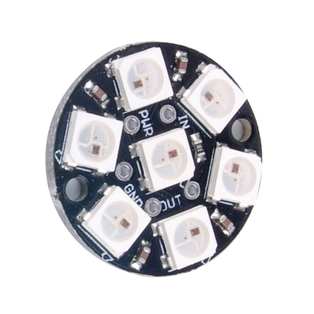 DIYmall 7 Bits 7 X WS2812B 5050 RGB LED Ring Lamp Light with Integrated Drivers