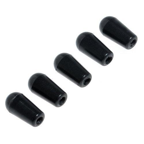 Musiclily Metric Plastic Guitar Switch Knobs Tip Caps Replacement for Toggle Pickup Selector Switches Fender Strat Stratocaster Guitar, Black(Pack of 5)