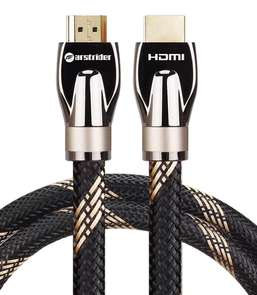 4K HDMI Cable/HDMI Cord 6ft - Ultra HD 4K Ready HDMI 2.0 (4K@60Hz 4:4:4) - High Speed 18Gbps - 28AWG Braided Cord-Ethernet/3D/HDR/ARC/CEC/HDCP 2.2/CL3 by Farstrider 6 Feet Yellow