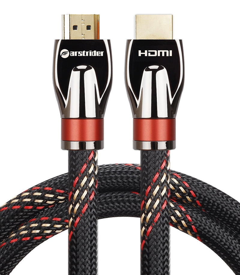 4K HDMI Cable/HDMI Cord 6ft - Ultra HD 4K Ready HDMI 2.0 (4K@60Hz 4:4:4) - High Speed 18Gbps - 28AWG Braided Cord-Ethernet/3D/HDR/ARC/CEC/HDCP 2.2/CL3 by Farstrider 6 Feet Red