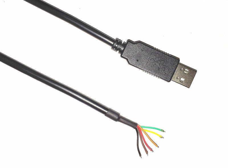 EZSync FTDI chip USB to 5v TTL UART Serial Cable, Wire end, 1.5m, TTL-232R-5V-WE Compatible, EZsync009