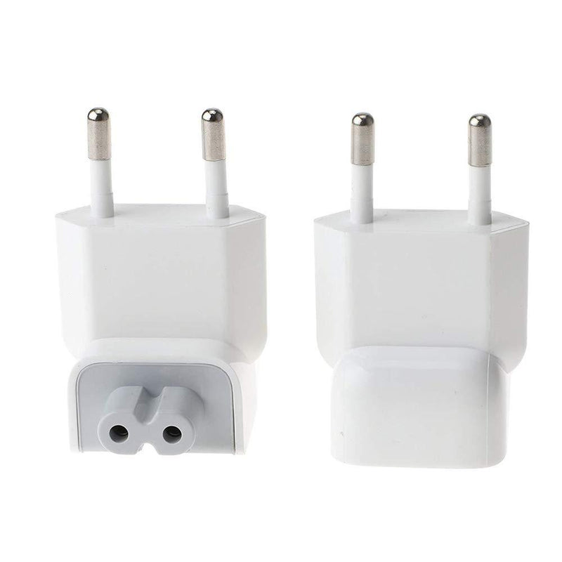 WOVTE Europe Plug Converter Travel Charger Adapter for Apple iBook MacBook White Pack of 2