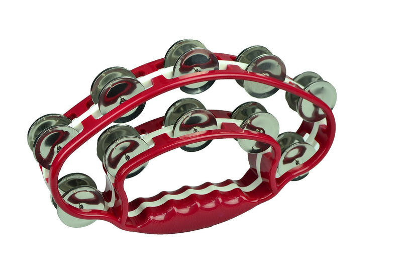 Alice ATB007 Double Ring Butterfly Durable Plastic Tambourine-RED