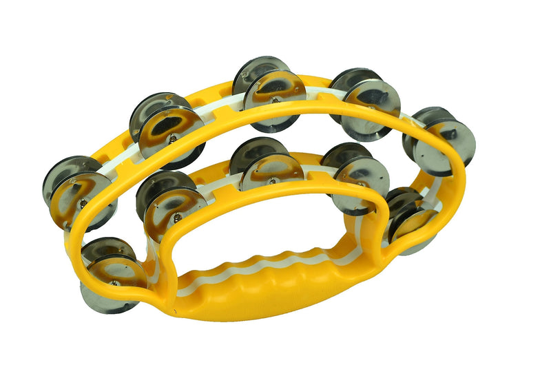Alice ATB007 Double Ring Butterfly Durable Plastic Tambourine-YELLOW