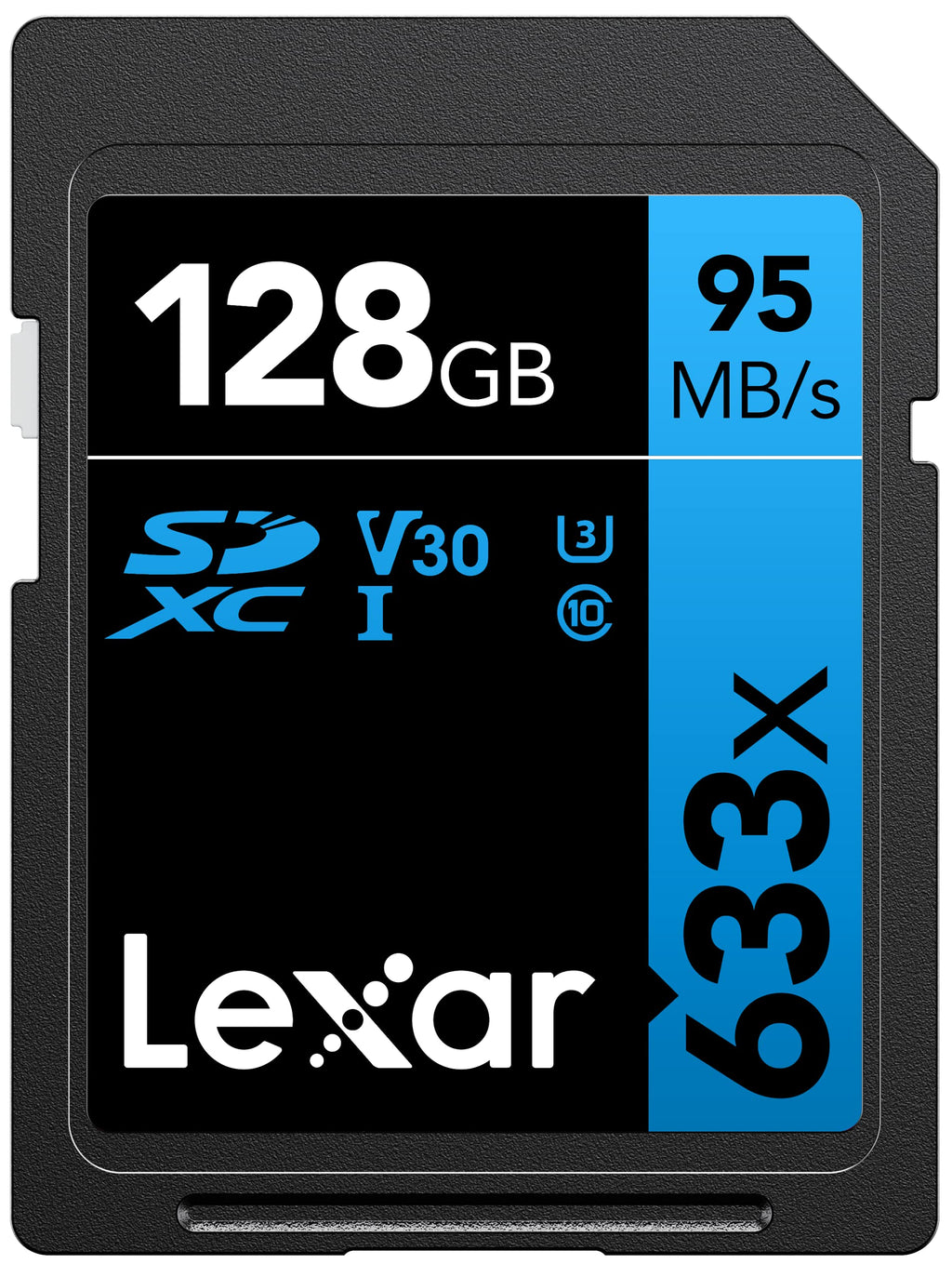 Lexar Professional 633x 128GB SDXC UHS-I Card, Up To 95MB/s Read, for Mid-Range DSLR, HD Camcorder, 3D Cameras, LSD128GCB1NL633 (Product Label May Vary) Single