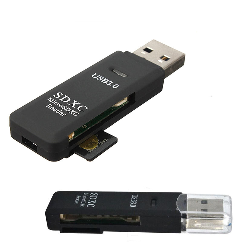 Lupo USB 3.0 Multi Card Reader - Supports SD, SDHC, MMC, RSMMC, MMC Mobile, MMC Micro, SDXC, Micro SD and T-Flash Black
