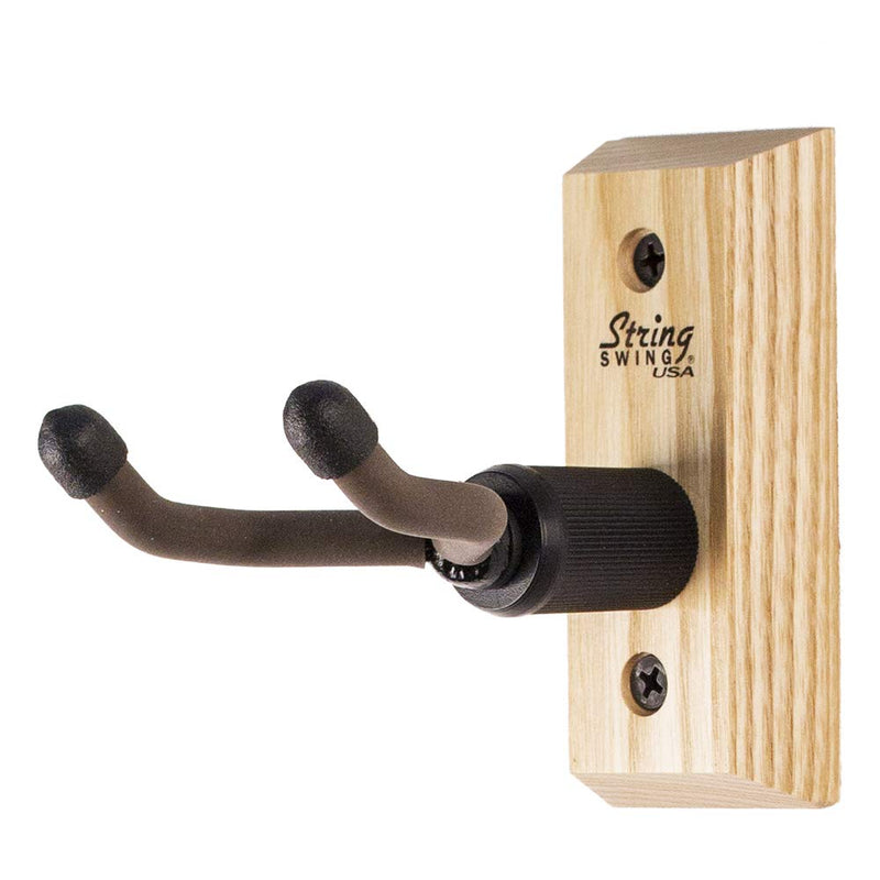 String Swing Wall Mount Ukulele Hanger Hardwood Ukele or Mandolin Wall Mount Pineapple Tenor Concert Compatible for Home & Studio CC01UK-A - Ash
