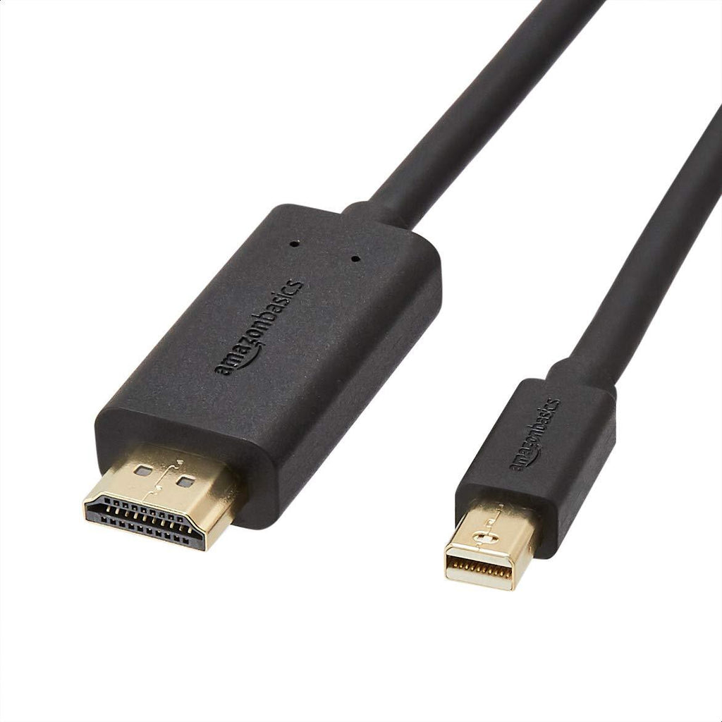 Amazon Basics AZDPHD06 Mini DisplayPort to HDMI Cable - 6 Feet 1-Pack Single 6-Feet