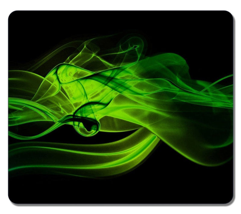 Large Mousepad 14167 Green Smoke Abstract Art Natural Eco Rubber Mousepad Design Durable Mouse Mat Computer Accessories Big Gaming Mouse Pad