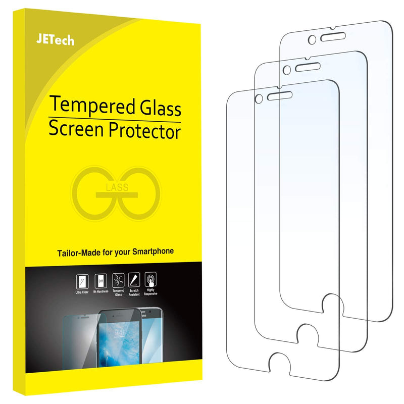 JETech 3-Pack Screen Protector for iPhone SE 2020, iPhone 8, iPhone 7, iPhone 6s, and iPhone 6, Tempered Glass Film, 4.7-Inch HD Clear