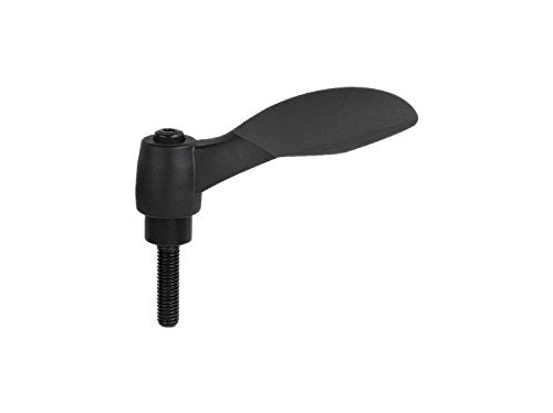 Kipp 06614-2A401X45 Fiberglass Reinforced Plastic/Die-Cast Zinc Adjustable Handle with 3/8-16" External Thread, 2K"Cockatoo", Two-Component, Inch, Size 2, 45 mm Screw Length