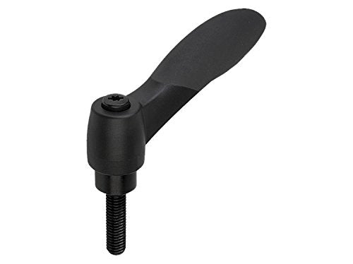 Kipp 06614-30801X55 Fiberglass Reinforced Plastic/Die-Cast Zinc Adjustable Handle with M8 External Thread, 2K"Cockatoo", Two-Component, Metric, Size 3, 55 mm Screw Length