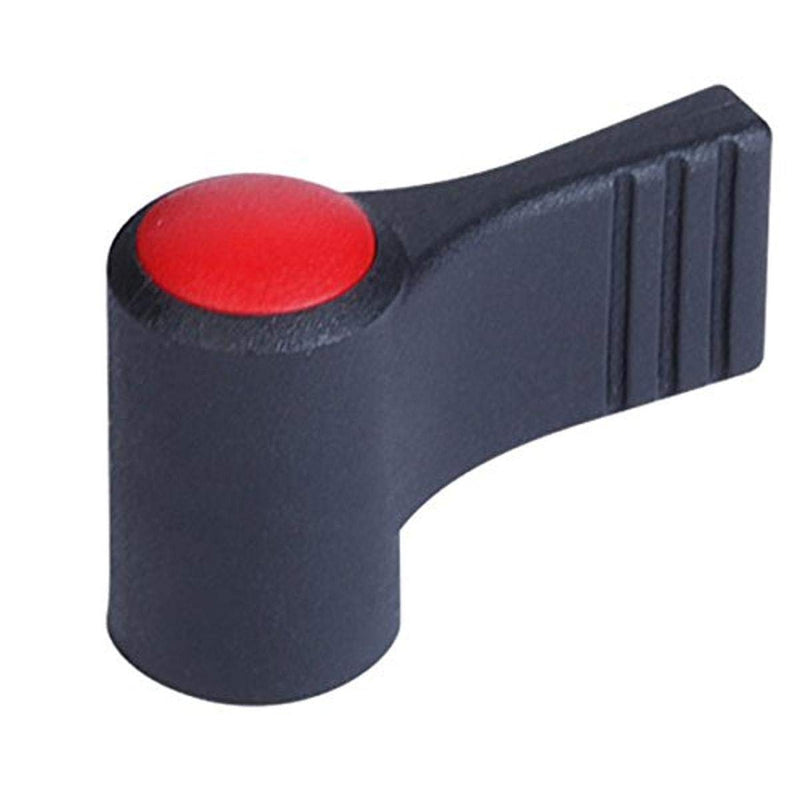 Kipp 06660-9066 Thermoplastic Wing Grips with M6 Thread, One-Sided with Cap, Steel Bushing, K Style, Metric, Size 9, Traffic Red Cap Color