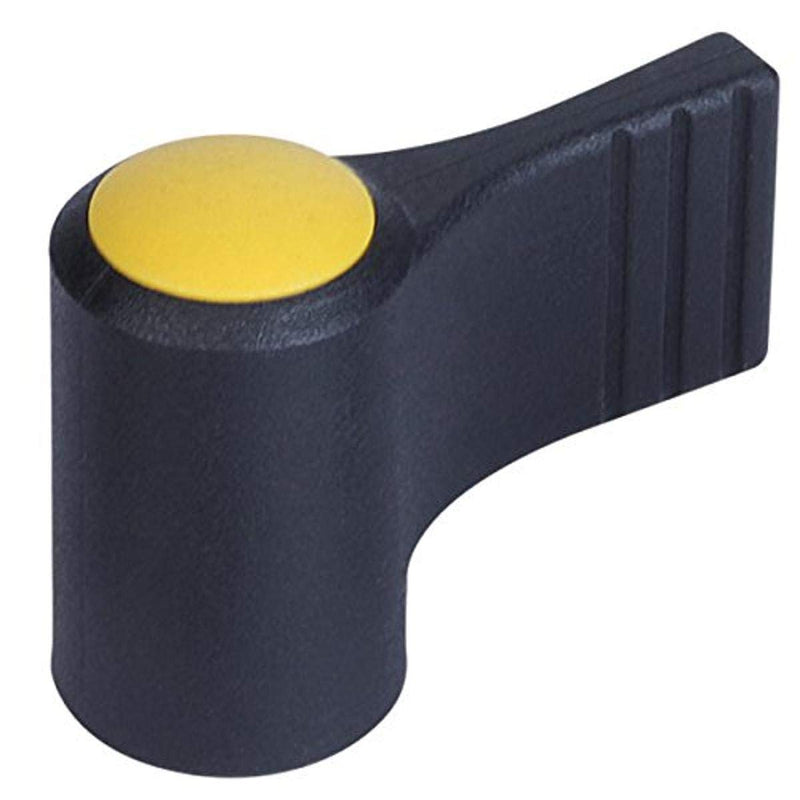 Kipp 06660-09057 Thermoplastic Wing Grips with M5 Thread, One-Sided with Cap, Stainless Steel Bushing, K Style, Metric, Size 9, Bright Yellow Cap Color