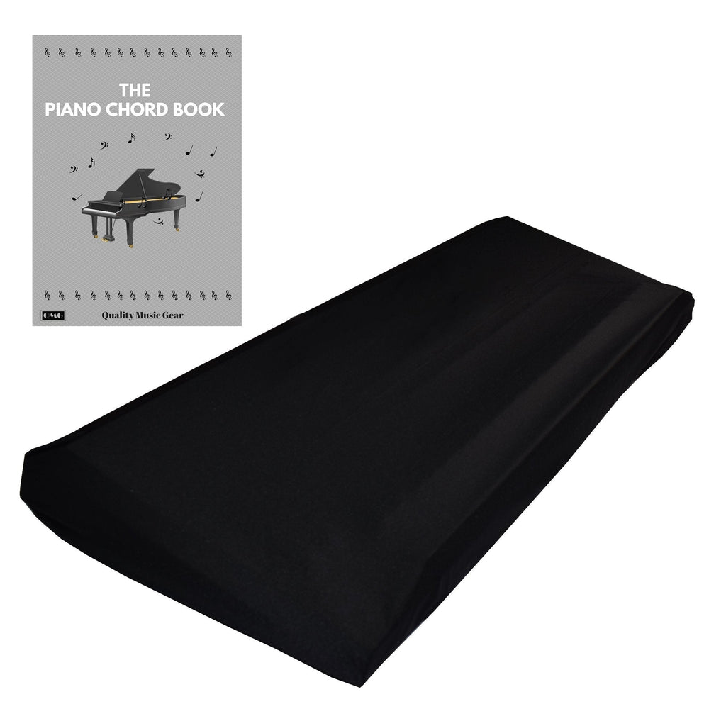 QMG Stretchable Keyboard Dust Cover for 61 & 76 Key-keyboard: Best for all Digital Pianos & Consoles – Adjustable Elastic Cord; Machine Washable – 41”×16”×6”. 41L x 16W x 6D 61 - 76 keys