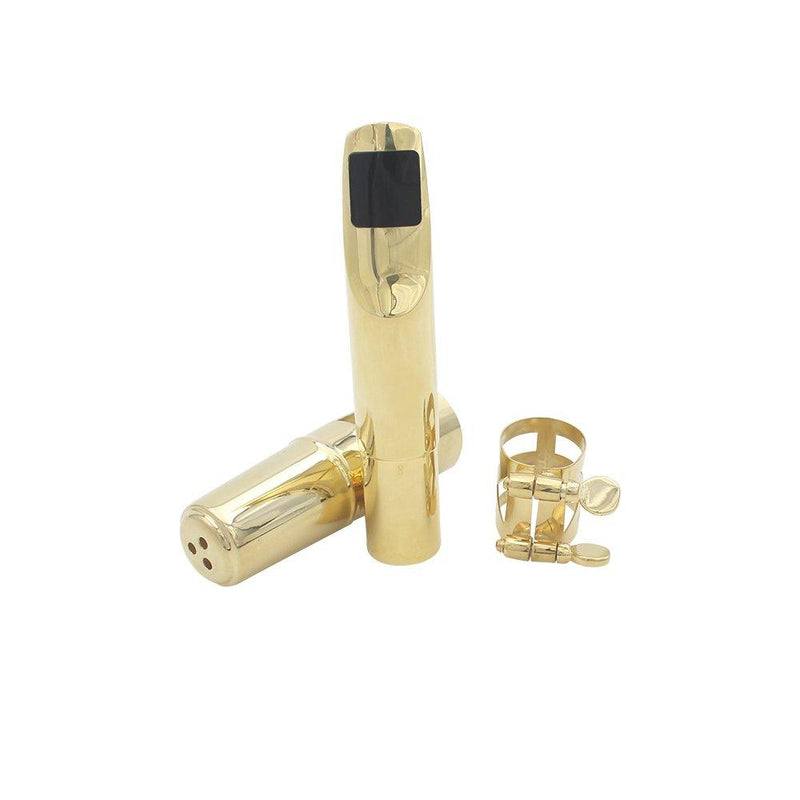 ammoon Tenor Sax Saxophone Mouthpiece Metal with Mouthpiece Patches Pads Cap Buckle (8C)