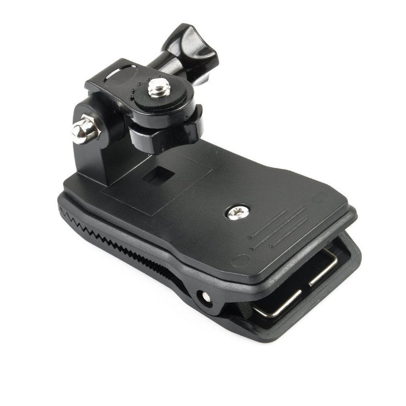 360 Degree Rotary Backpack Hat Rec-Mounts Clip Fast Clamp Mount for GoPro Hero 2 3 3+ Sony action cam HDR-AS200V AS100V AS30V AS20V AZ1 FDR-X1000VR /AEE Camera / Xiaomi XiaoYi Camera Accessory