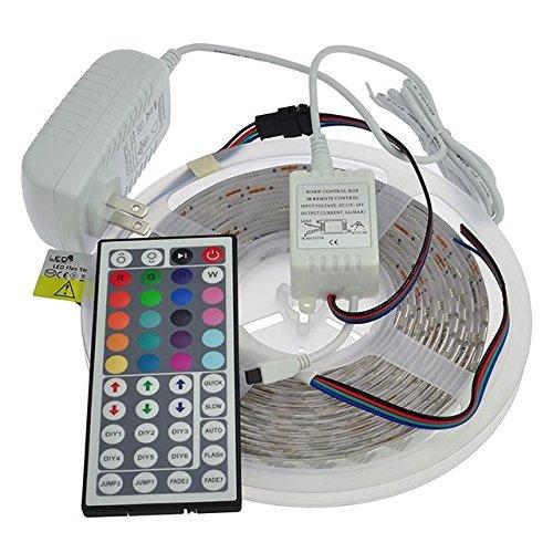 [AUSTRALIA] - LEDwholesalers 12-Volt RGB Color-Changing Kit with Controller and IR Remote, Power Supply, and LED Strip with Water-Resistant Silicone-Gel Coating, 2038RGB-R2+3369+3208 