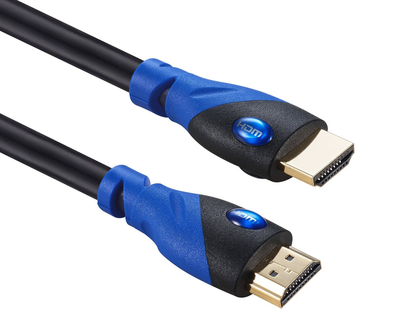 A-tech Series High Speed Hdmi Cable 6ft Two Package for Tv, Supports Ultra HD 4k 3D Audio/Video Gold-Plated Hdmi Switch Cable- [Latest Version]-hdmi 2.0 6 Feet(2 Pack) blue